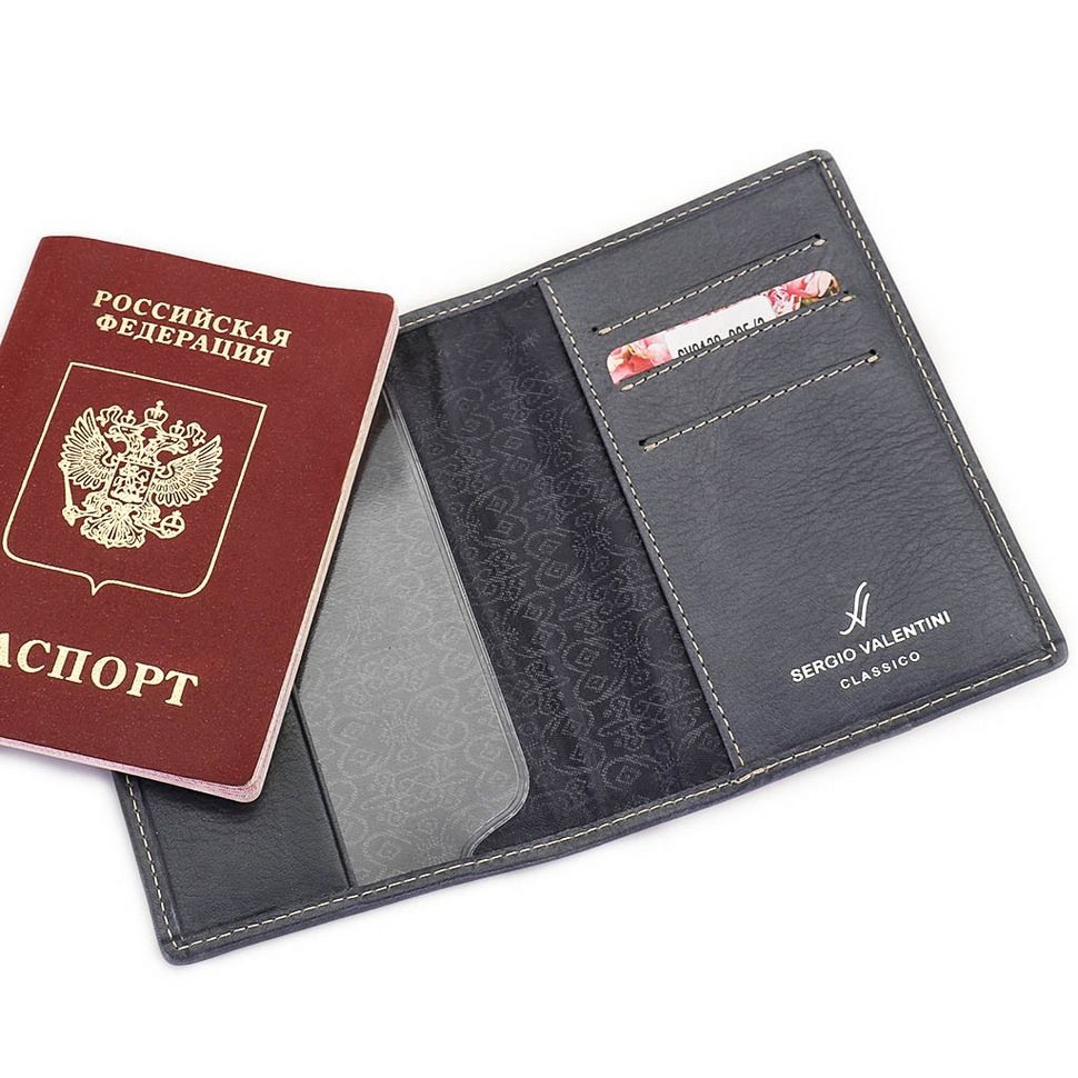 Женская кожаная обложка для паспорта Sergio Valentini СВ 8138-005/2