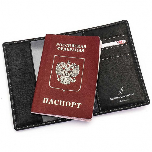 Женская кожаная обложка для паспорта Sergio Valentini СВ 8147-005/2