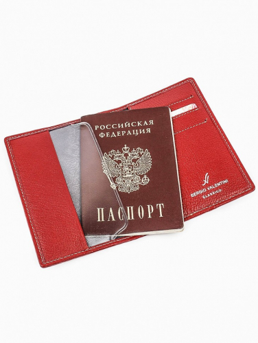 Женская кожаная обложка для паспорта Sergio Valentini СВ 8134/1-005/2