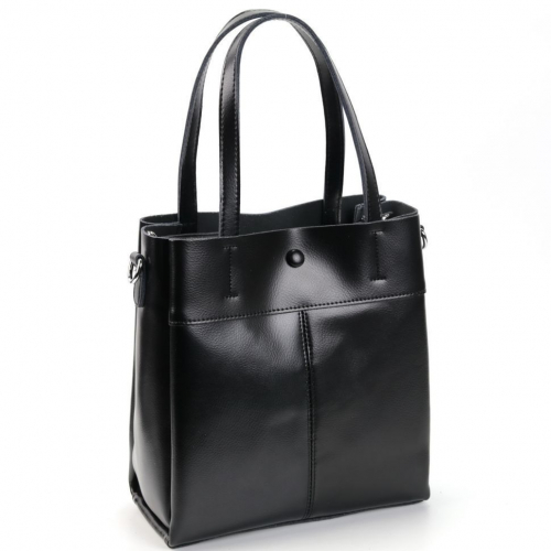 Женская кожаная сумка шоппер 3391-220 Блек