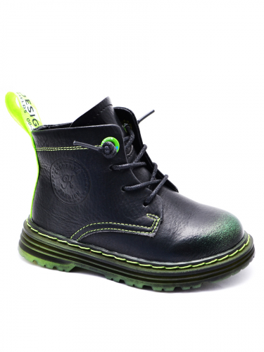 Ботинки F-13103, черно-зеленый