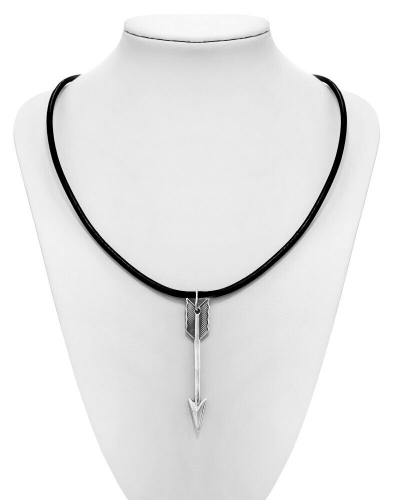 Колье из серебра кожа, Ю-52001ч