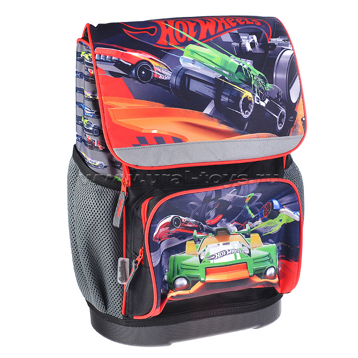 Набор школьника Hot Wheels с машинкой: рюкзак, мешок для обуви, пенал