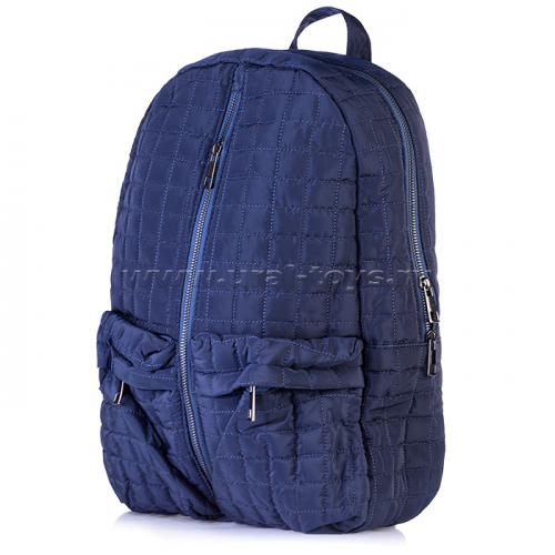 Рюкзак тёмно-синий (30х43х12 см, нейлон, фигурная выстрочка, 1 отделение (-я), молния)