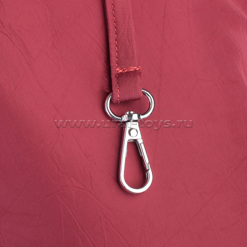 Рюкзак городской женский, 3 отделения на молнии, 2 боковых кармана, 1 на спине, материал - водоотталкивающий полиэстер с эффектом замятости, красный