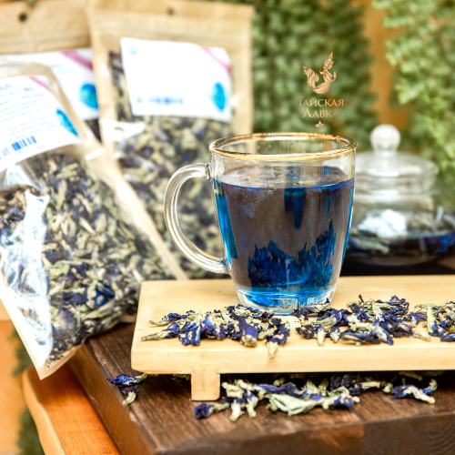 чай синий 100% цветы клитории pakpron herb