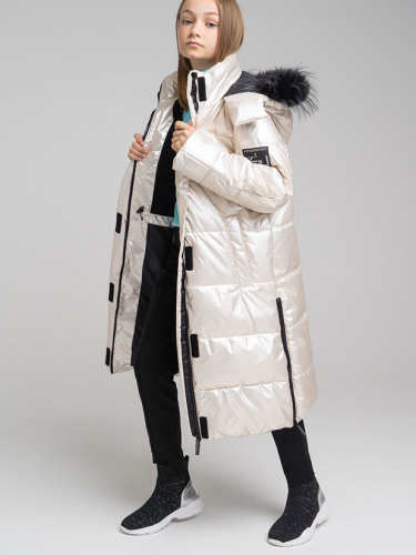 Пальто текстильное с полиуретановым покрытием для девочек