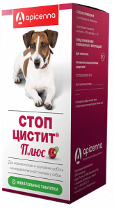 Apicenna Жевательные таблетки для собак при заболеваниях мочевыделительной системы, 40*1000 мг