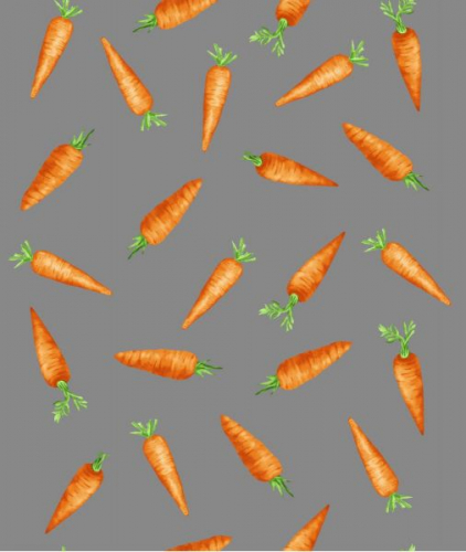 Ткань вафельное полотно 50 см Морковки арт. 29126-3 (серый)
