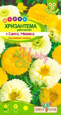 Цветы Хризантема Санта Моника увенчанная (0,02 гр) Семена Алтая