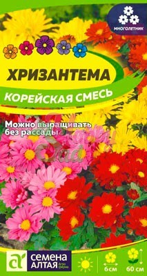 Цветы Хризантема Корейская смесь (0,02 гр) Семена Алтая