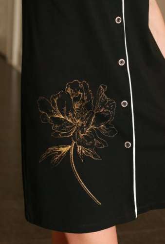 Коллекция Fleur халат-рубашка № 151631 черный