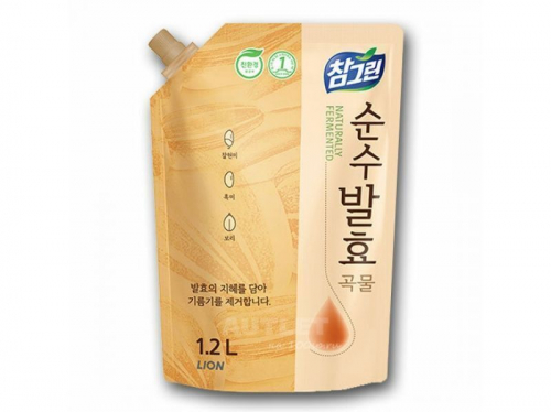 LION CHARMGREEN Pure Fermentation 300ml refill Средство для мытья посуды, овощей и фруктов (5 злаков) 300мл