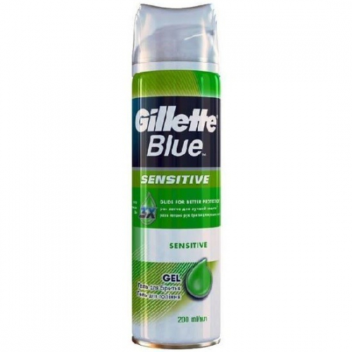 Gillette гель для бритья Blue Sensitive для чувствительной кожи 200 мл