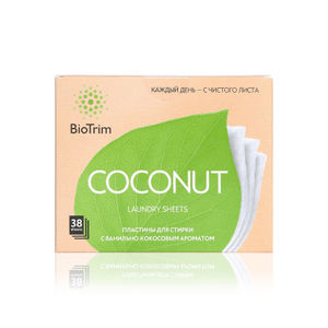 Пластины для стирки BioTrim COCONUT, 38 шт