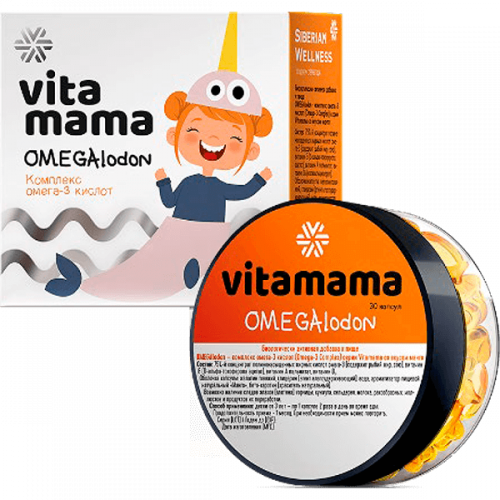 OMEGAlodon (манго), комплекс омега-3 кислот - Vitamama 