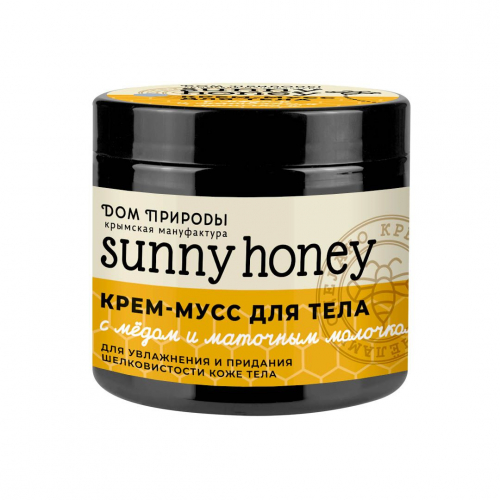 крем-мусс для тела увлажнение мёд и маточное молочко 200 г (банка)