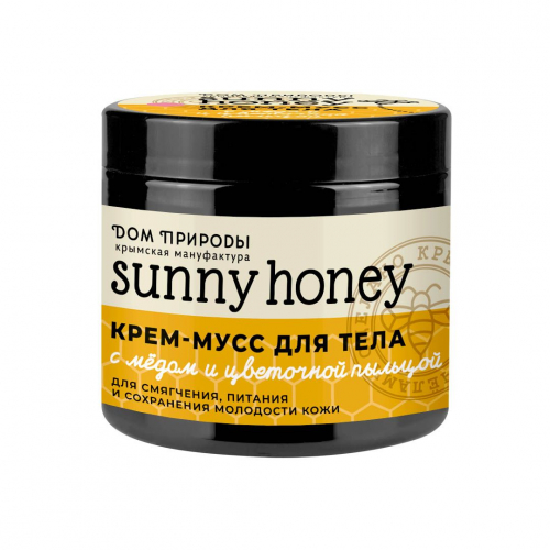 крем-мусс для тела смягчение мёд и цветочная пыльца 200 г (банка)