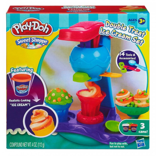 Набор для лепки из пластилина Play-Doh Двойная порция мороженого (7550)