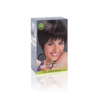 Травяная краска Color Mate Hair Color Черный тон 9.1. Упаковка: 5 уп. по 15гр