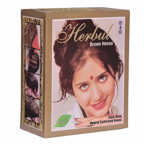 Натуральная Индийская Хна Brown Herbal Henna Herbul (Коричневая) (6 пакетиков по 10гр)