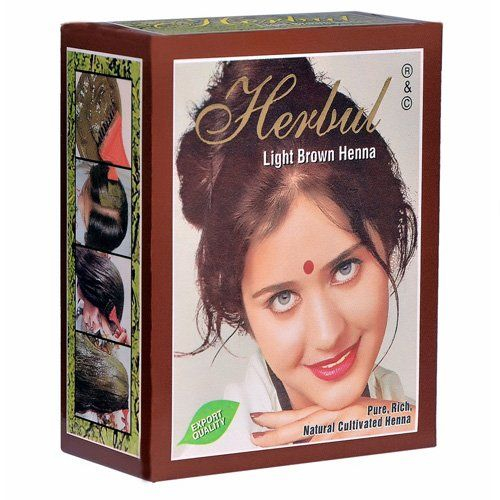 Натуральная Индийская Хна Light Brown Herbal Henna Herbul (Светло-коричневая) (6 пакетиков по 10гр)
