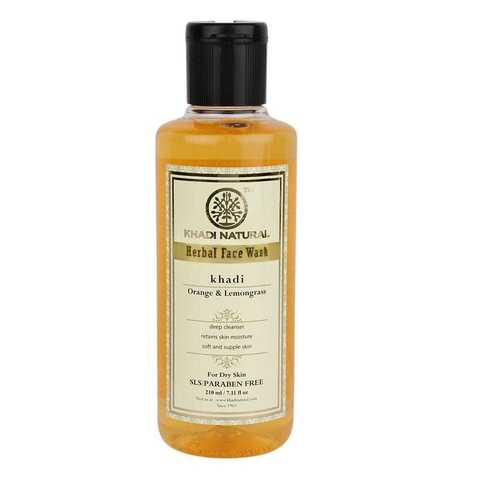 Гель для умывания Orange & Lemongrass herbal face wash Khadi (Апельсин и Лемон Кхади) 210мл