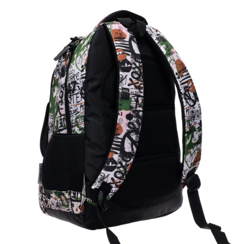 Рюкзак TORBER CLASS X, 45 х 30 х 18 см, универсальный, чёрный/белый