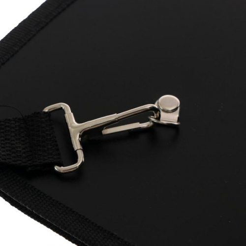 Папка для чертежей и рисунков A1 (850 х 600 мм) пластиковая, на молнии с трех сторон, с внутренним карманом, с внутренними удерживающими резинками на пряжке, с регулируемым ремнем через плечо, с пластиковыми ручками, черная