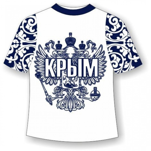 Детская футболка хохлома Крым синяя