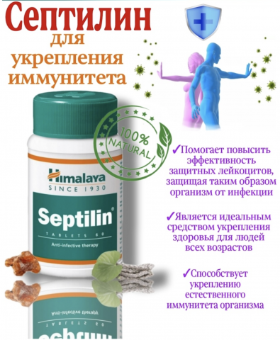 HIMALAYA SEPTILIN , Септилин - терапия против инфекций, 60 табл.