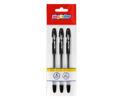 37p. 80,66p. Ручка гелевая SOFT GEL 0.5mm, с резиновым упором, черная, 3шт, пакет