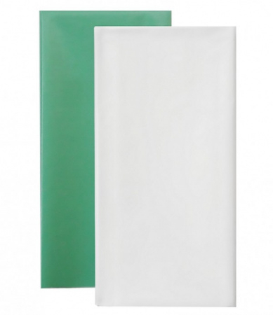 Клеенка подкладная с ПВХ покрытием 140х100 см, белая, зеленая, 1шт