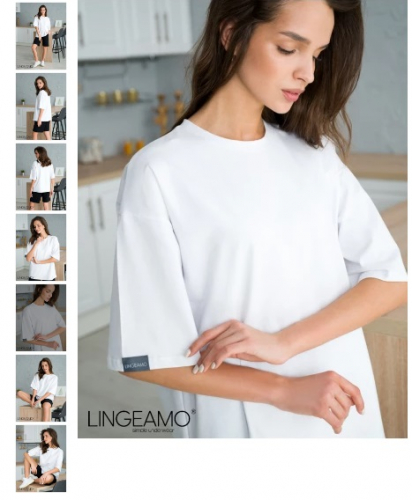 Трикотажная женская футболка оверсайз Lingeamo ВФ-14 (1)