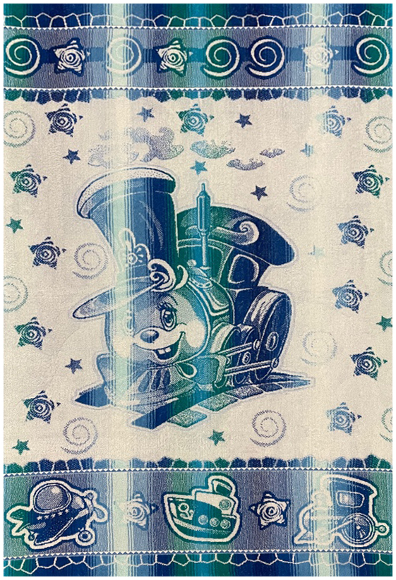 Полотенце махровое 4053 ПАРОВОЗИК р-р 100х160