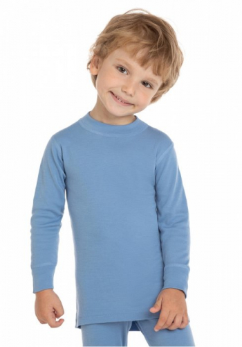 Soft Kids Футболка детская с длинным рукавом цвет голубой пепельный