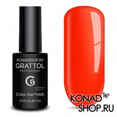 Grattol Color Gel Polish №29 Orange Red Неон