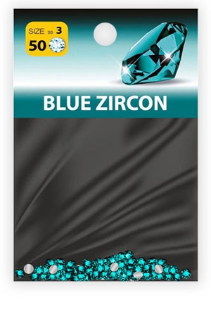 Слайдер-дизайн стразы №3 BLUE ZIRCON (50 шт.)