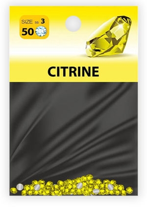 Слайдер-дизайн стразы №3 CITRINE (50 шт.)