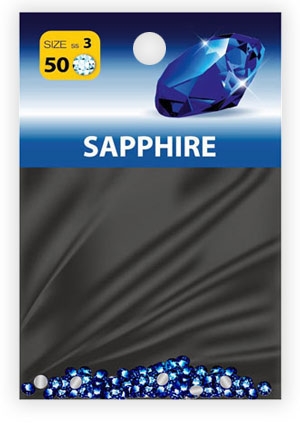 Слайдер-дизайн стразы №3 SAPPHIRE (50 шт.)