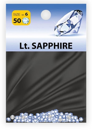 Слайдер-дизайн стразы №6 Lt.SAPPHIRE (50 шт.)