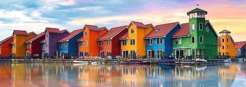 Пазлы 1000 дет. Цветные домики, Нидерланды