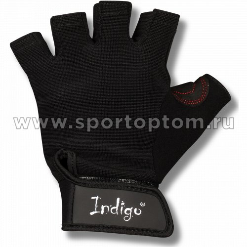 Перчатки для фитнеса INDIGO с узким напульсником и/замша,эластан,неопрен SB-16-1575