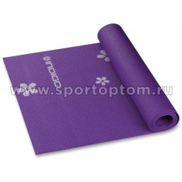 Коврик для йоги и фитнеса INDIGO PVC с рисунком Цветы YG03P