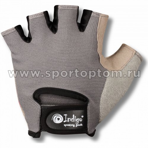 Перчатки для фитнеса женские INDIGO эластан,и/замша 97870 IR