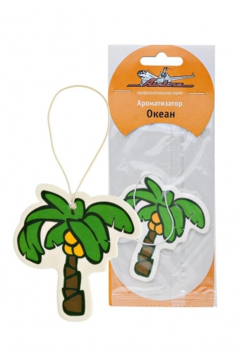 Ароматизатор подвесной бумажный Пальма океан