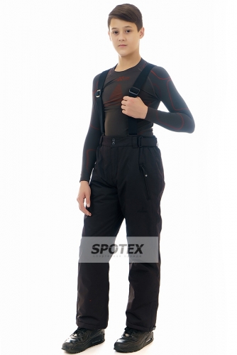 Горнолыжные брюки детские зимние для мальчиков SNOWEST BK-203-1 черный
