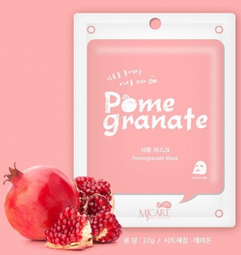 Маска тканевая MJ Care Mask Pomegranate  (гранат) 1шт