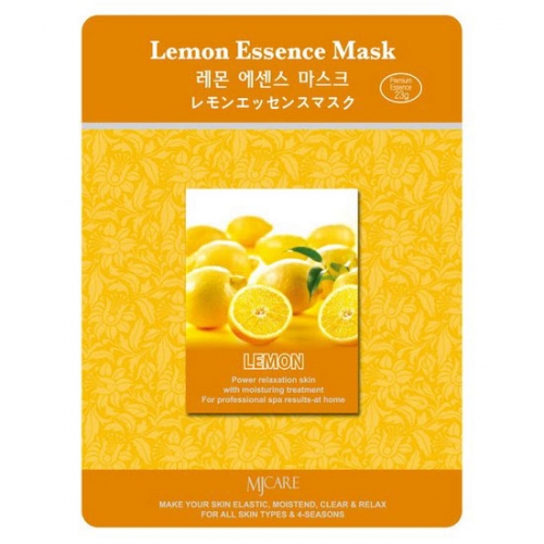 Маска тканевая MJ Essence Mask  Lemon (лимон) 1шт