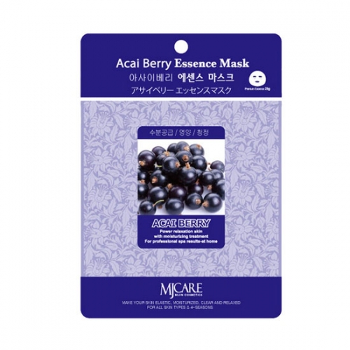 Маска тканевая MJ Essence Mask  Acai Berry (ягода асаи) 1шт